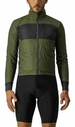 Castelli Unlimited Puffy Jacket Light Military Green/Dark Gray L Chaqueta Chaqueta de ciclismo, chaleco