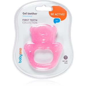 BabyOno Be Active Gel Teether kousátko Pink Bear 1 ks