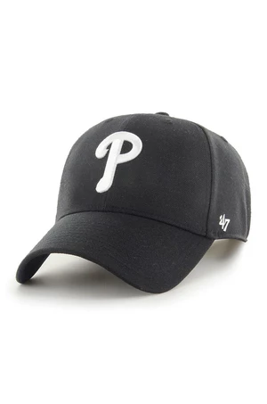 Čepice 47brand MLB Philadelphia Phillies černá barva, s aplikací