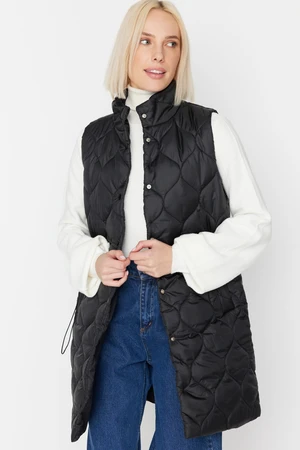 Trendyol Black Quilted Waist Rope Lined Vest