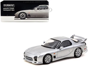 Mazda RX-7 (FD3S) Mazdaspeed A-Spec RHD (Right Hand Drive) Silver Stone Metallic "Global64" Series 1/64 Diecast Model Car by Tarmac Works