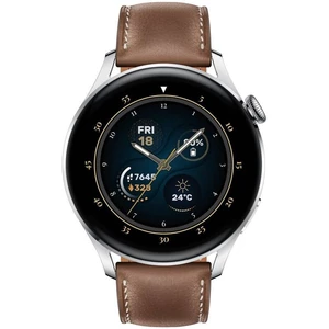 Inteligentné hodinky Huawei Watch 3 - Brown Leather (55026819) šikovné hodinky • 1,43" AMOLED displej • dotykové/tlačidlové ovládanie • Bluetooth 5.2 