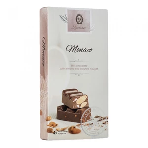 Vollmilchschokolade mit Mandeln und Nougat Laurence „Classy White Monaco“, 4 x 35 g