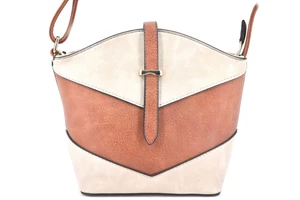 Dámská kabelka crossbody - béžová/hnědá