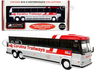 1980 MCI MC-9 Crusader II Intercity Coach Bus "Atlanta" "Carolina Trailways" "Vintage Bus &amp; Motorcoach Collection" 1/87 (HO) Diecast Model by Ico