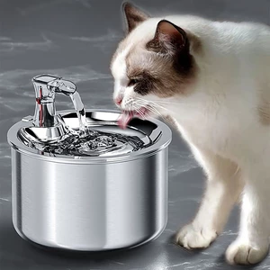 2L 3modes Dog Water Smart Fountain USB Dispenser Drinking Bowl Cat Feeder Puppy Stainless Steel Intelligent Pet Supplies