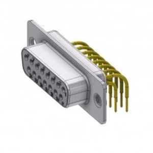 D-SUB zásuvka Deltron Connectors 90 °, pólů 15, pájené, piny, 1 ks