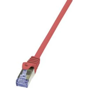 Síťový kabel RJ45 LogiLink CQ5034S, CAT 6A, S/FTP, 1.00 m, červená
