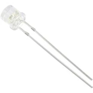 LED s vývody HuiYuan 5634B2C-KHD-A, Short flat top, typ čočky cylindrický, 5 mm, 90 °, 20 mA, modrá