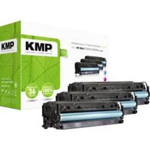 KMP sada tonerů náhradní HP 304A, CC531A, CC532A, CC533A kompatibilní azurová, purppurová, žlutá 2800 Seiten H-T122 CMY