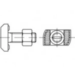 Šroub s T hlavou 889448100200100, N/A, M20, 100 mm, ocel, 25 ks