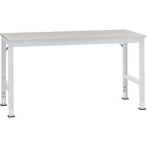 Manuflex AU6009.7035 Pracovní Přístavný stůl Univerzální standardní s PVC dekorační deska, Šxhxv = 1000 x 600 x 760-870 mm