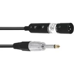 Kabelový adaptér Omnitronic 30225085 [1x XLR zástrčka 3pólová - 1x jack zástrčka 6,3 mm (mono)], 0.30 m, černá