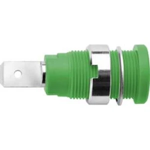 Bezpečnostní vestavná zásuvka 4 mm Schützinger DI SEB 6452 Ni / GN, zelená, 1 ks