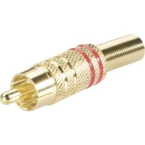 Cinch konektor BKL Electronic - zástrčka, rovná, Pólů: 2, červená, 0101007 1 ks