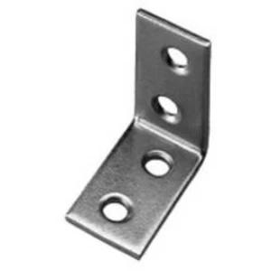 Montážní úhelník TOOLCRAFT 889631 N/A, (d x š) 25 mm x 25 mm, Pozinkovaná ocel, světle, 1 ks