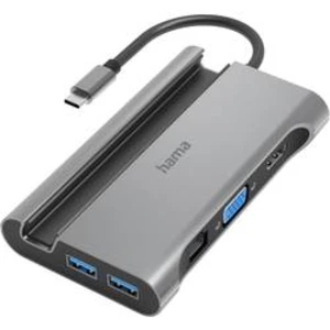 USB-C™ (USB 3.1) Multiport hub Hama 7 portů, 70 mm, šedá