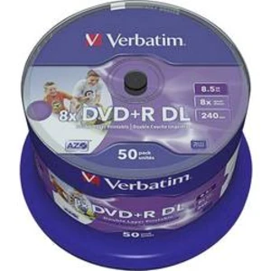DVD+R DL 8.5 GB Verbatim 43703, s potiskem, 50 ks, vřeteno
