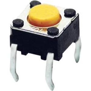Tlačítko Omron B3F1052, 24 V/DC, 0,05 A, pájecí piny, 1x zap, 1x vyp/(zap)