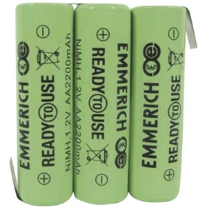 Emmerich ReadyToUse 3AA-ZLF akupack - sada nabíjacích batérií 3x mignon (AA) spájkovacia špička v tvare Z Ni-MH 3.6 V 22