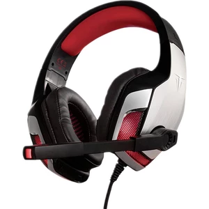 Berserker Gaming FAFNIR herný headset jack 3,5 mm, s USB káblový cez uši čierna, červená stereo