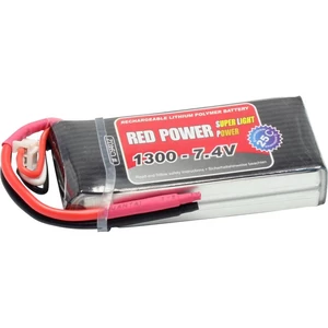 Red Power akupack Li-Pol 7.4 V 1300 mAh Počet článkov: 2 25 C SoftCase otvorené káblové koncovky