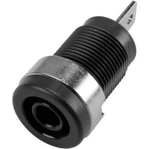 bezpečnostna laboratórna zásuvka TRU COMPONENTS 6239C26EN Ø pin: 4 mm, zásuvka, vstavateľná vertikálna, čierna, 1 ks