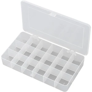 TRU COMPONENTS E-107 krabička na drobné súčiastky, (d x š x v) 210 x 112 x 30 mm, Priehradiek: 18, pevné rozčlenenie, 1