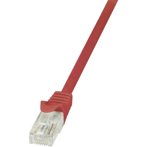 LogiLink CP2014U RJ45 sieťové káble, prepojovacie káble CAT 6 U/UTP 25.00 cm červená s ochranou 1 ks