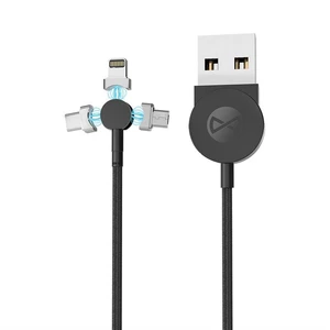 Kábel Forever Core 3v1 magnetický, USB/Micro USB, Lightning, USB-C, 1m čierny Magnetický datový kabel Forever Core 3v1

Klíčové vlastnosti:

Barva: če