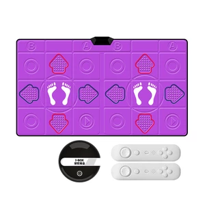 Dual Player Wired Dancing Mat Pad Computer TV Slimming Dance Blanket with Two Somatosensory Gamepad Colored Lights Versi