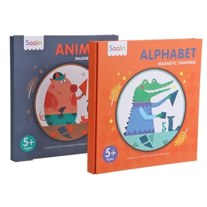 Kids Puzzle Magnetic Tangram Children Geometric Jigsaw Animal Alphabet Toys Intelligence＆Creativity＆Imagination＆Practica