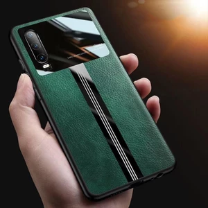 For Xiaomi Redmi Note 8 Pro Case Bakeey Luxury Business PU Leather Mirror Glass Shockproof Anti-scratch Protective Case