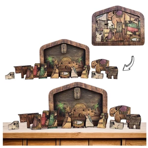 Jesus Puzzle Wood Burned Design Educational Special-Shaped Craft Toys Adult Puzzle Children's Gifts For Girls Boys Home