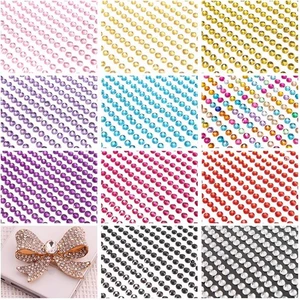 775pcs 3mm Self Adhesive Stick Gems Diamante Rhinestone Sparkle Strip Craft