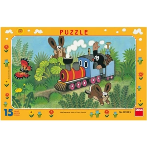 Dino Krteček a lokomotiva Puzzle 15 dílků