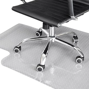 PVC Transparent Floor Mat 90x120x2cm Home-use Protective Mat Chair Pad with Nail for Floor Chair Office Chair