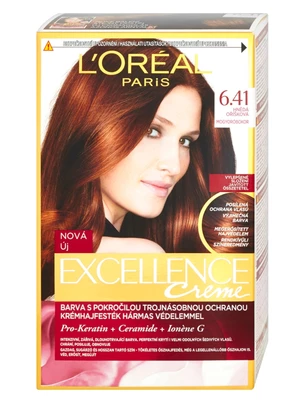 Permanentní barva Loréal Excellence 6.41 hnědá oříšková - L’Oréal Paris + dárek zdarma