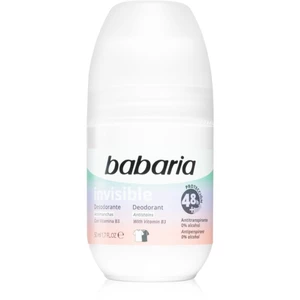 Babaria Deodorant Invisible antiperspirant roll-on proti bílým a žlutým skvrnám 50 ml