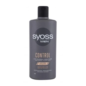 Syoss Professional Performance Men Control 2-in-1 440 ml šampón pre mužov na šedivé vlasy; na normálne vlasy