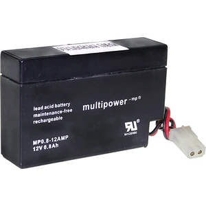 multipower MP0,8-12-AMP A9709 olovený akumulátor 12 V 0.8 Ah olovený so skleneným rúnom (š x v x h) 96 x 62 x 25 mm zásu