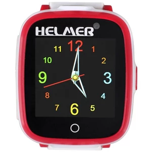 Inteligentné hodinky Helmer KW 802 dětské (Helmer KW 802 R) červené inteligentné hodinky pre deti • 1.57" TFT LCD displej • dotykové ovládanie + bočné