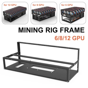 12/6 GPU Mining Case Rack Open Rig Frame Tool Motherboard Bracket Storage Holder