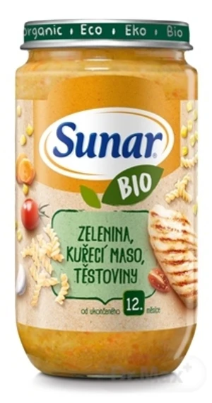 Sunar BIO Príkrm Zelenina, Kuracie Mäso, Cestoviny