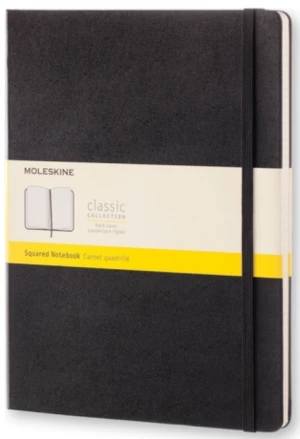 Moleskine - zápisník - čtverečkovaný, černý XL