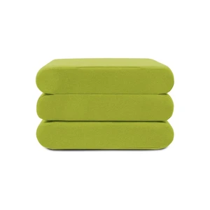 Svetlozelený rozkladací puf Softline Bingo Felt Lime Punch