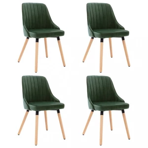 Jedálenská stolička 4 ks látka / buk Dekorhome Tmavo zelená,Jedálenská stolička 4 ks látka / buk Dekorhome Tmavo zelená
