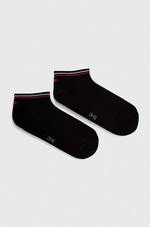 Ponožky Tommy Jeans 2-pak čierna farba, 701228178