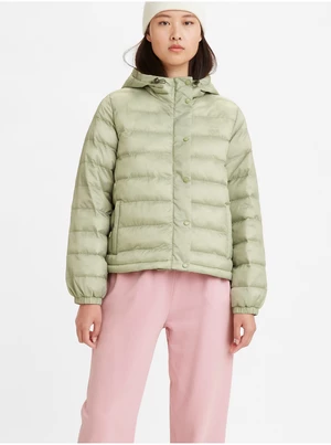 Levi&#39;s Light Green Women&#39;s Quilted Hooded Jacket Levi&#39;s® Edie - Women