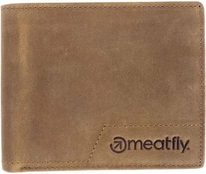 Meatfly Eliot Premium Leather Wallet Eiche Geldbörse